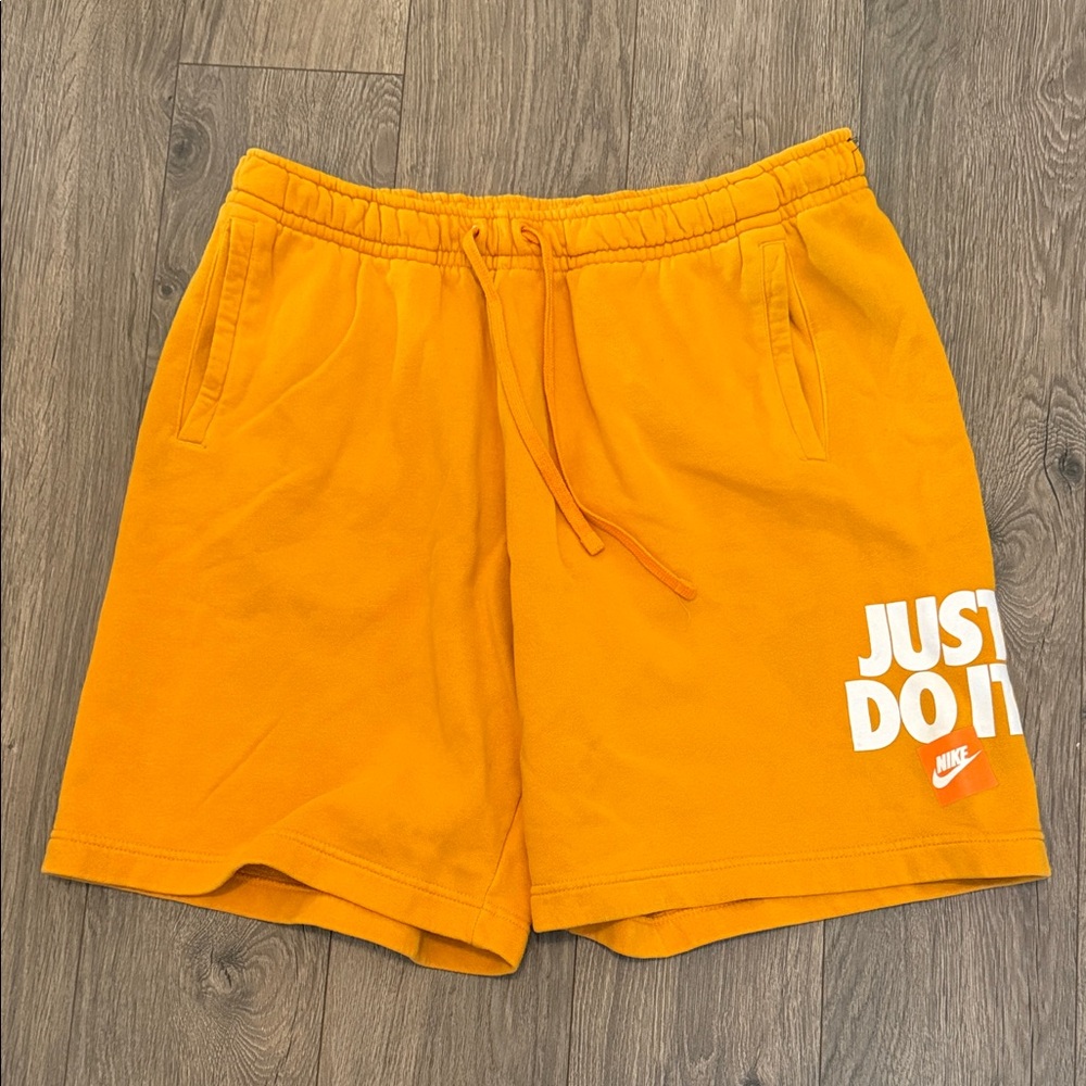 Nike Men's Bright Orange Athletic Shorts